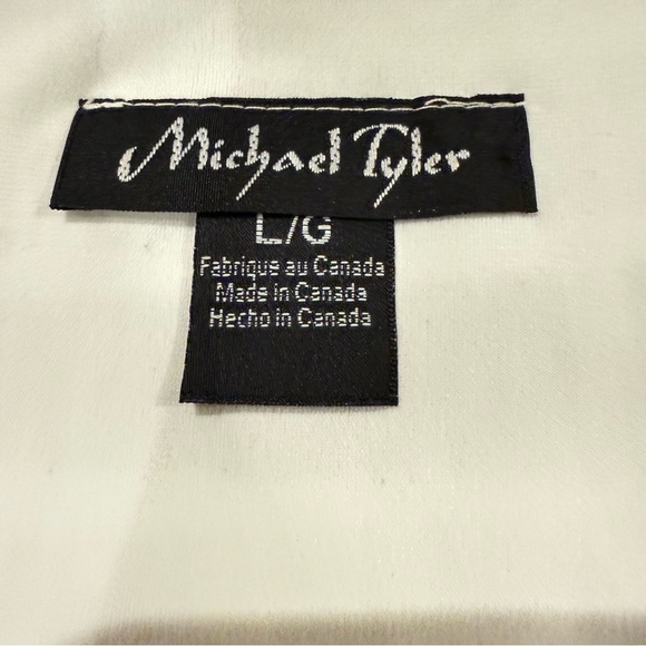 Michael Tyler Top Blouse Striped Lined Multicolor Batwing Sleeve Women’s Size L - Picture 15 of 16